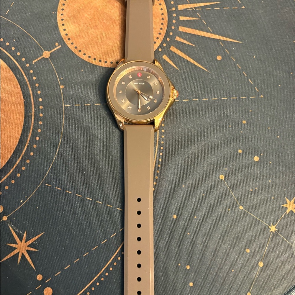 Michael Kors tan/gray/gold watch